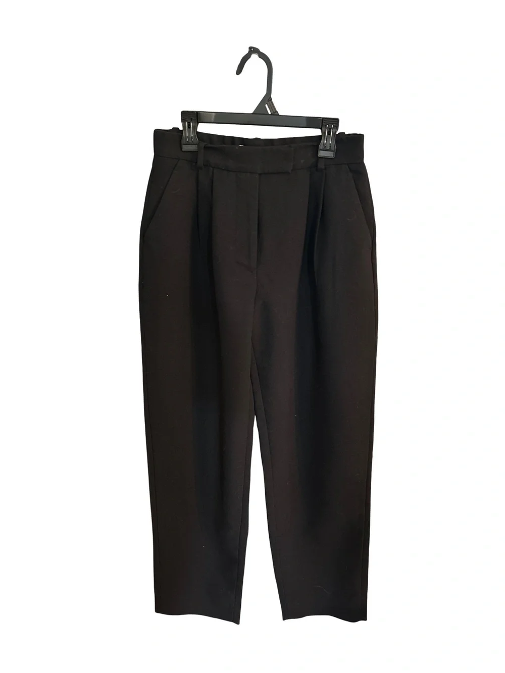 Abercrombie & Fitch Pleated HighRise Tailored Trousers Black S 25 Dark Academia